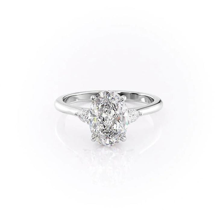 1.50CT oval cut three stone engagement ring available to buy now