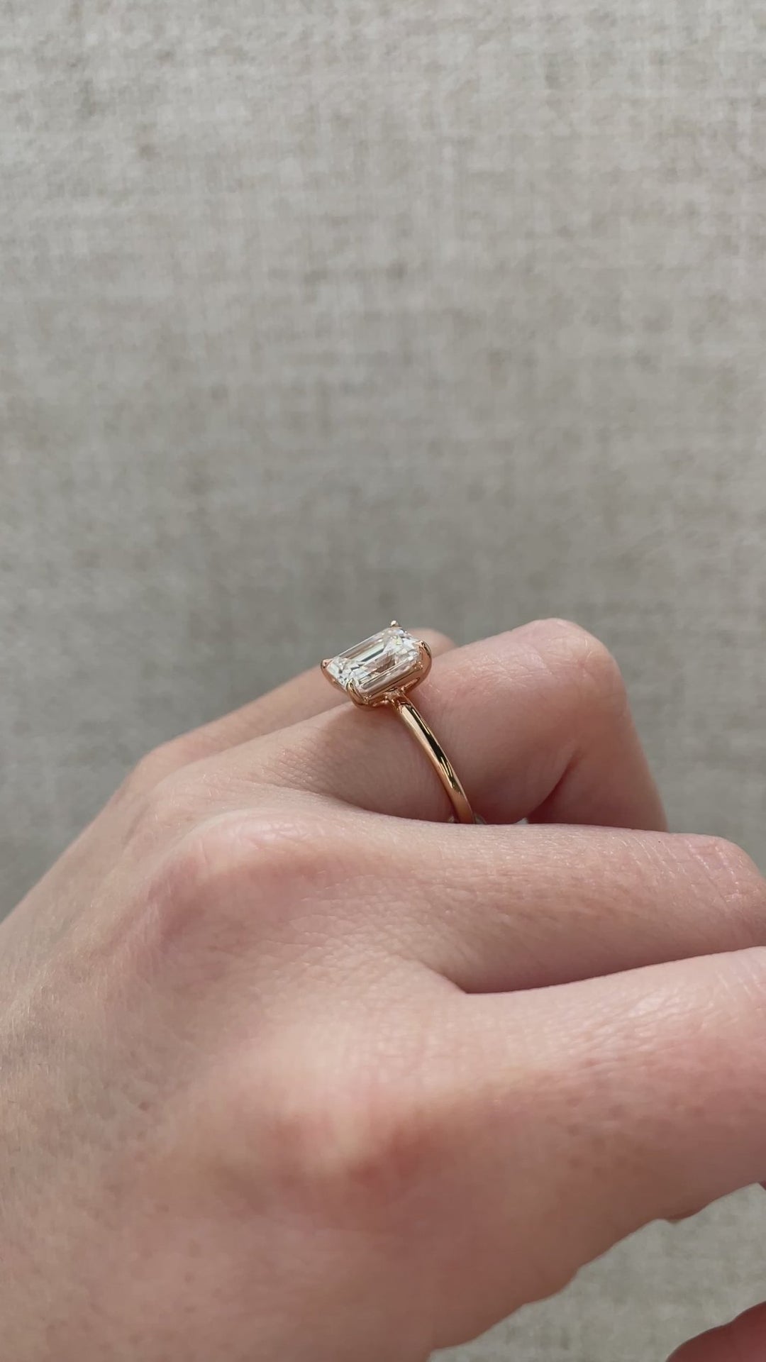 2.0 - 4.0 CT Emerald Cut Lab Grown Diamond Solitaire Engagement Ring - Doozy Diamonds