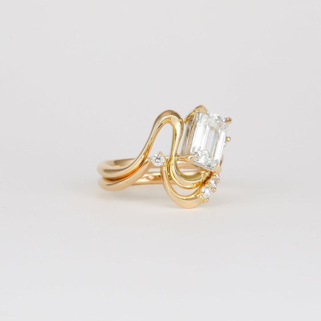exclusive diamond ring, fine luxury jewelry, sustainable bridal jewelry, handcrafted proposal ring, luxury engagement jewelry, modern luxury ring, elegant bridal ring, designer emerald ring, emerald statement