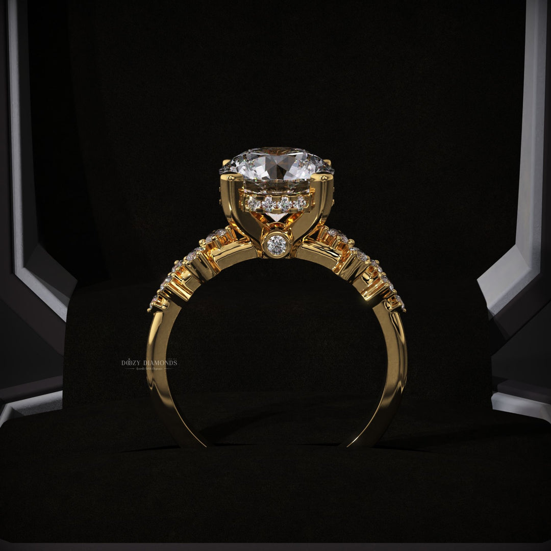 Classic round solitaire engagement ring crafted for everyday wear