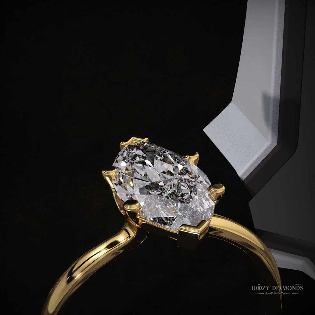 Buy marquise cut solitaire diamond engagement ring with free shipping