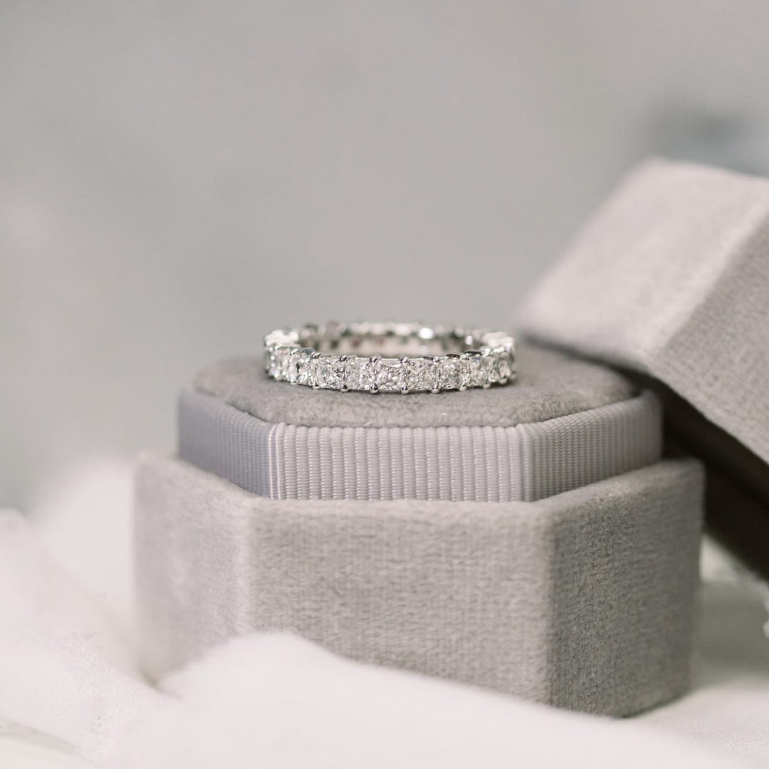 Princess Cut DE - VS1 Lab Grown Diamond Full Eternity Wedding Band - Doozy Diamonds