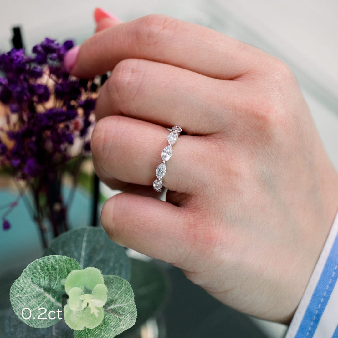 Marquise East - West DE - VS1 Lab Grown Diamond Eternity Band - Doozy Diamonds
