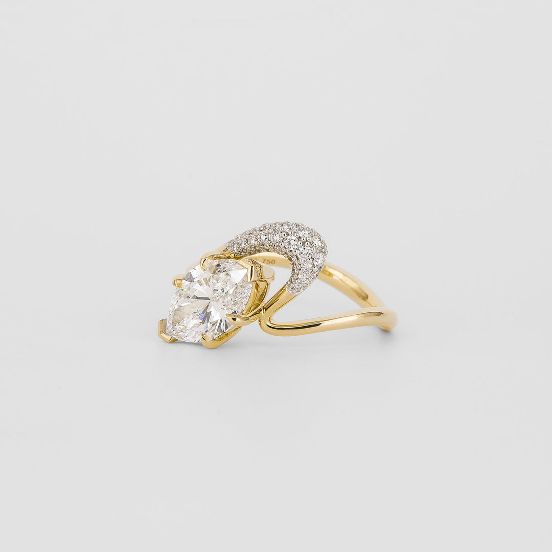 Shop marquise cut pave lab grown diamond engagement ring online