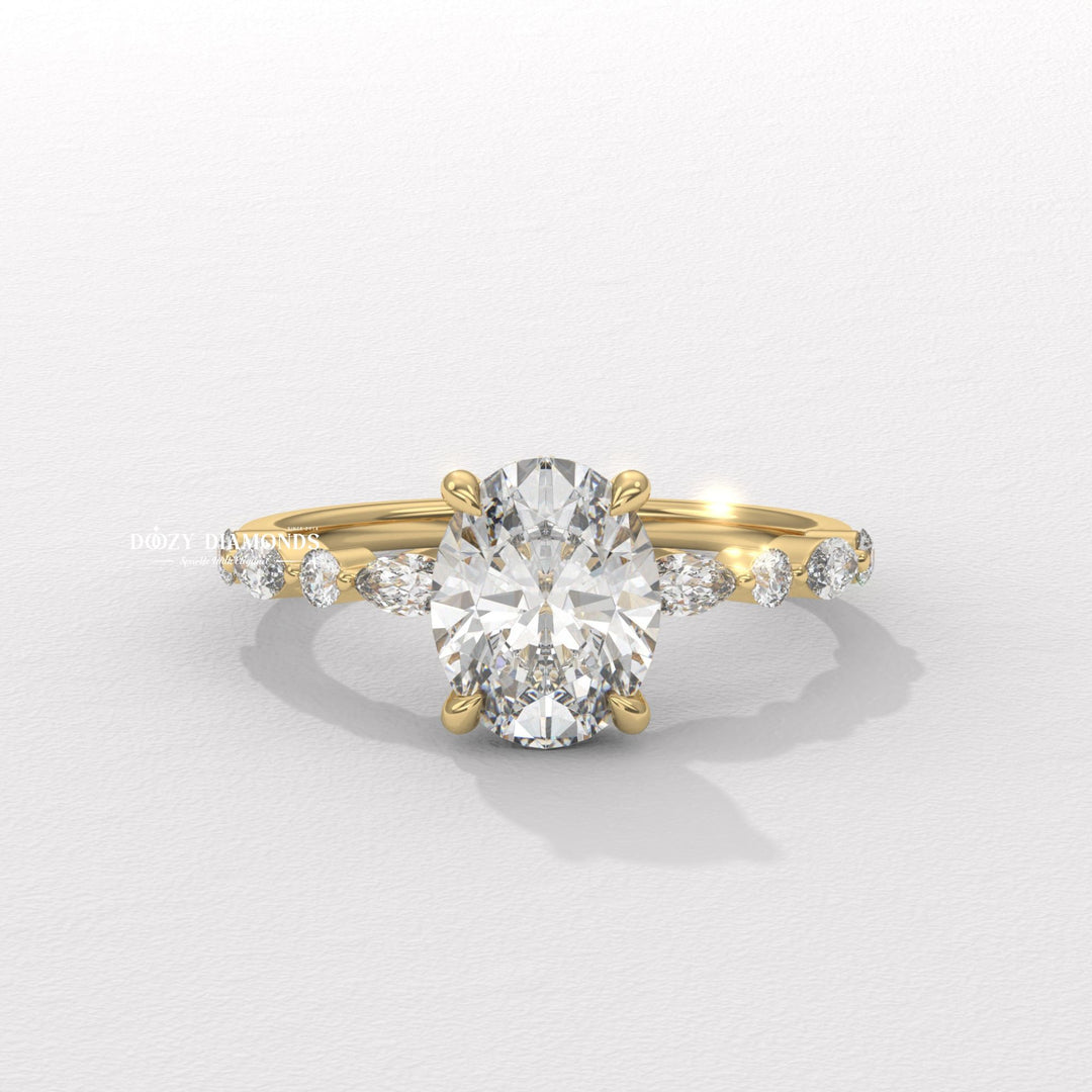 Buy round solitaire lab grown diamond engagement ring online