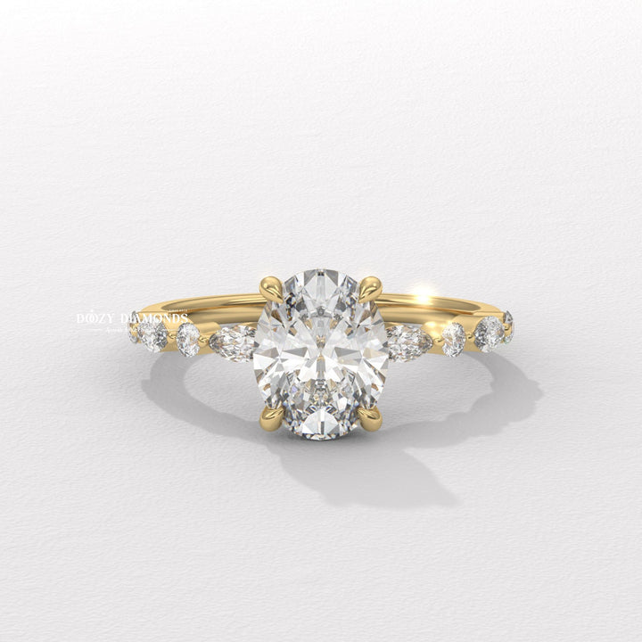 Buy round solitaire lab grown diamond engagement ring online