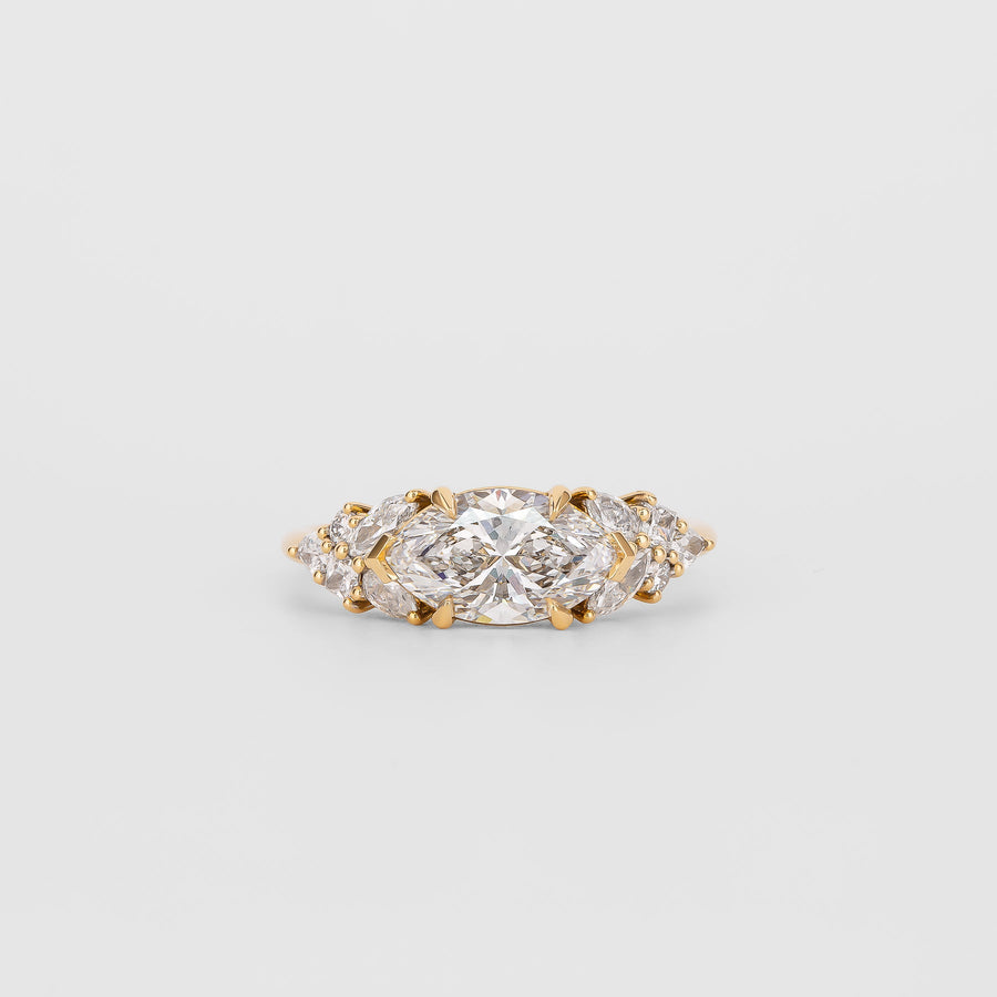 marquise diamond ring, marquise cut engagement ring, marquise diamond engagement ring, cluster diamond ring, cluster engagement ring, marquise cluster ring, diamond engagement ring, luxury diamond ring, brilliant diamond ring, sparkling diamond ring, bridal diamond ring,