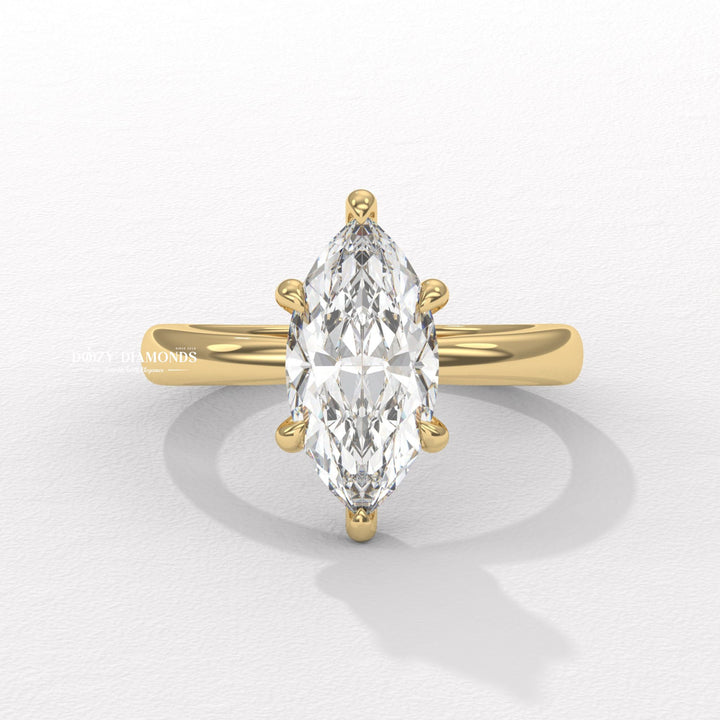 Discover marquise hidden halo lab grown diamond engagement ring online