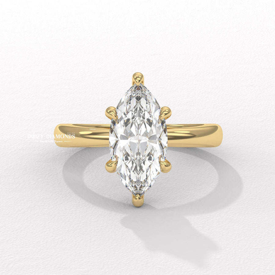 Discover marquise hidden halo lab grown diamond engagement ring online