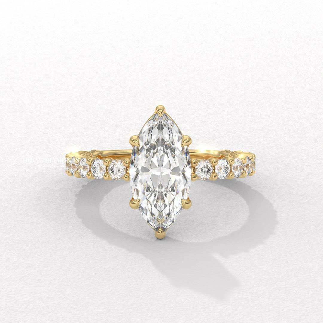 Buy marquise solitaire lab grown diamond engagement ring online
