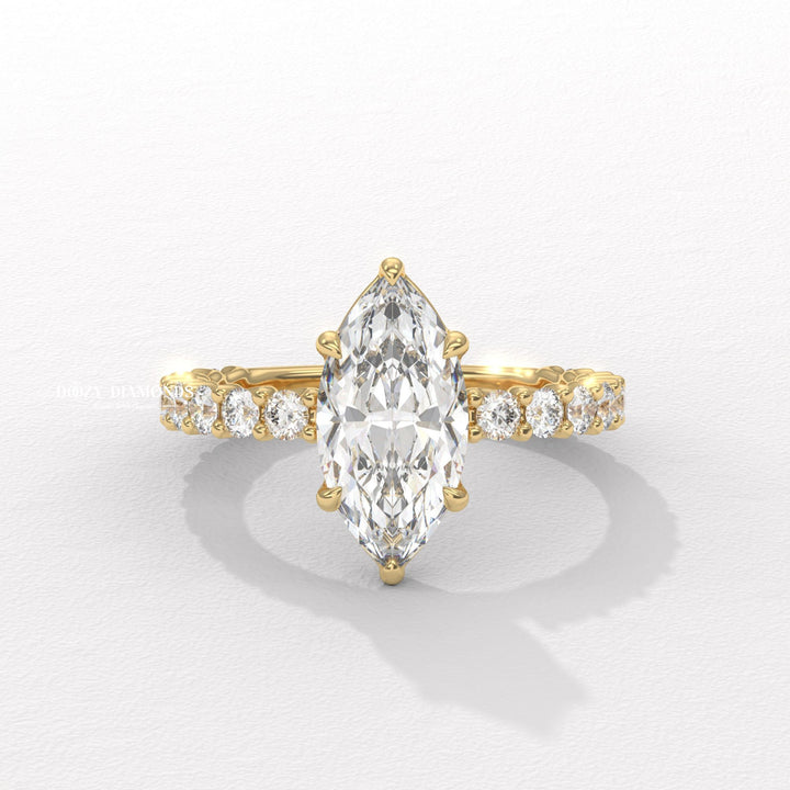 Buy marquise solitaire lab grown diamond engagement ring online