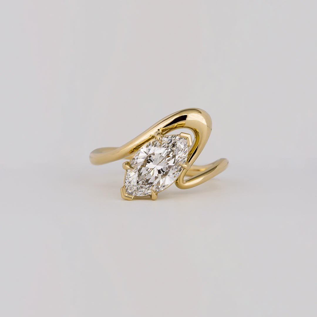 1.50CT marquise solitaire lab grown diamond engagement ring for sale