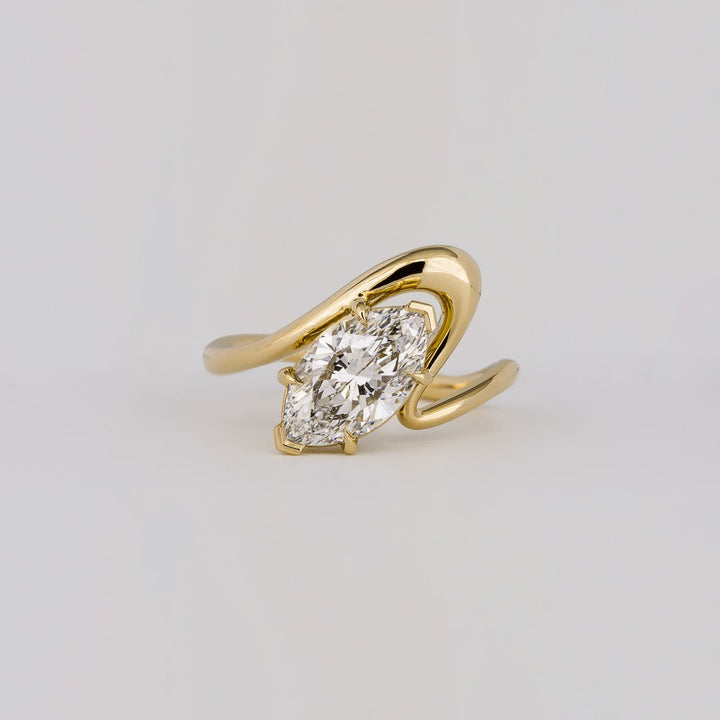 1.50CT marquise solitaire lab grown diamond engagement ring for sale