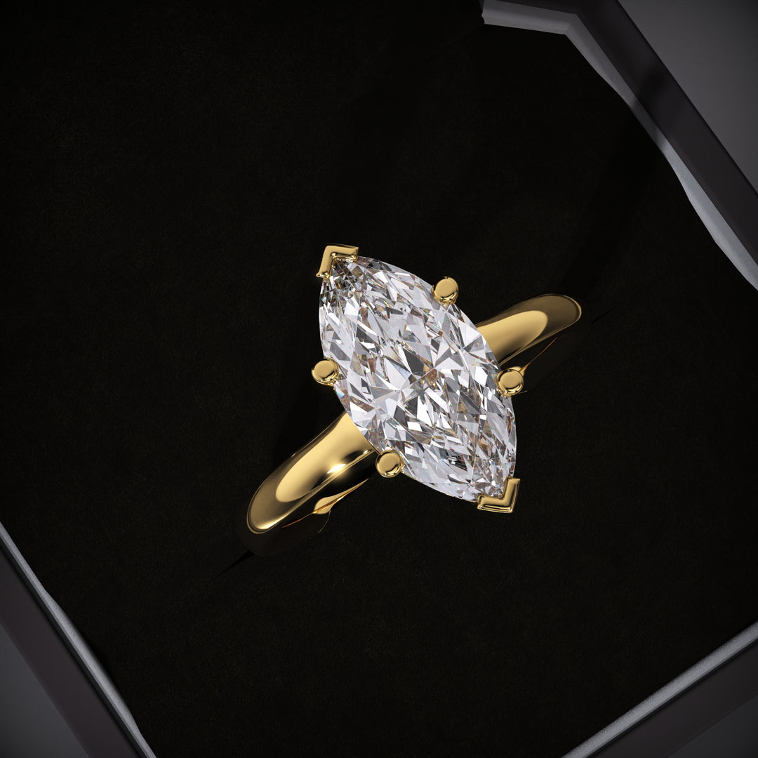 Buy marquise solitaire lab grown diamond engagement ring online