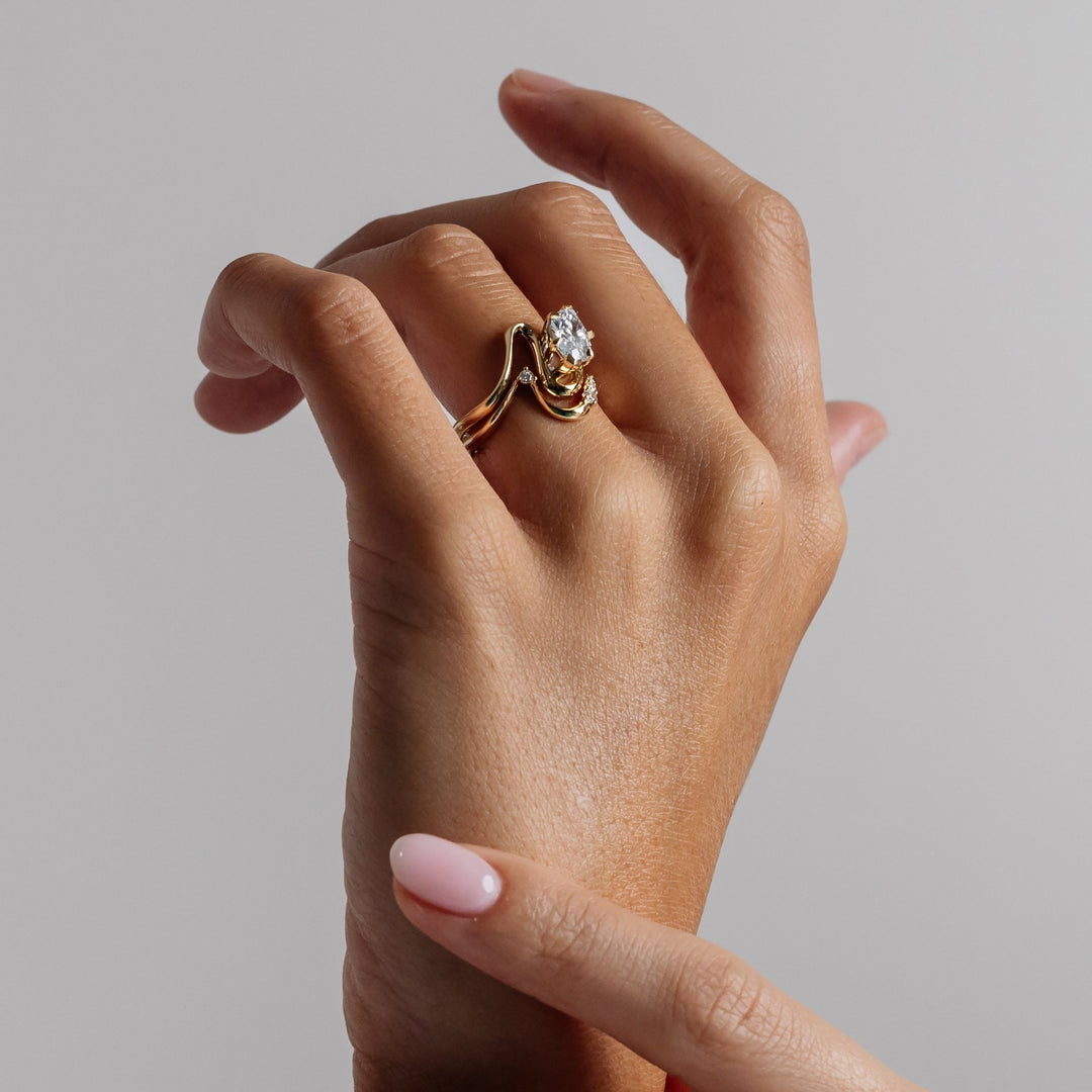 Classic marquise solitaire engagement ring crafted for everyday wear