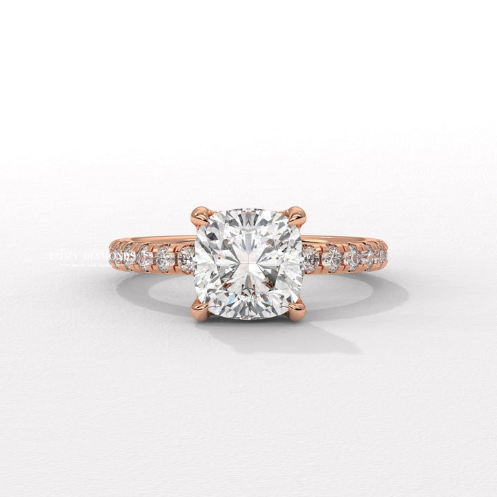 Classic cushion solitaire engagement ring crafted for everyday wear