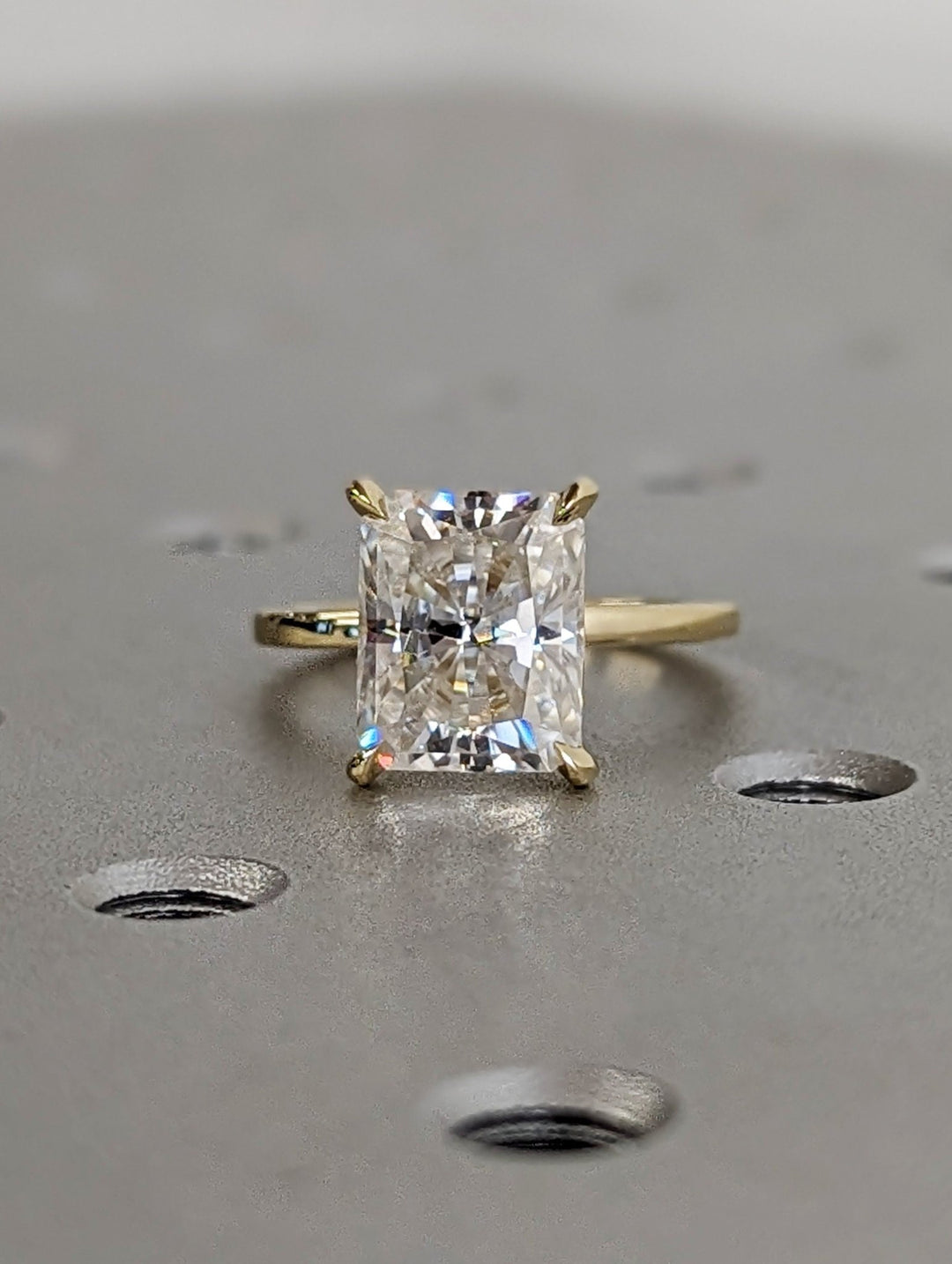 3.0CT radiant cut solitaire engagement ring available to buy now
