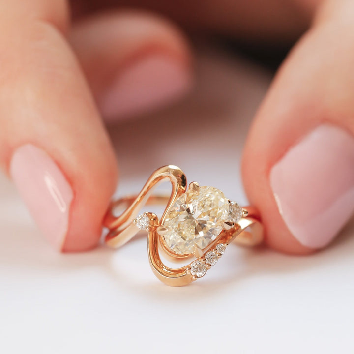 sophisticated ring setting, statement engagement ring, artistic engagement ring, signature engagement ring, modern bridal ring, unique bridal ring, luxury wedding ring, designer bridal ring, custom engagement ring, fashion engagement ring, romantic proposal ring,