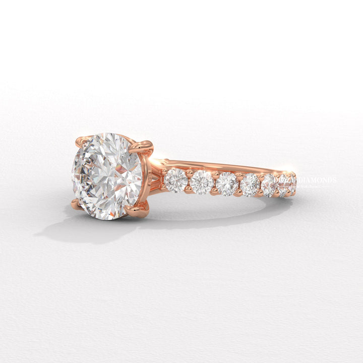 Shop round cut solitaire lab grown diamond engagement ring online
