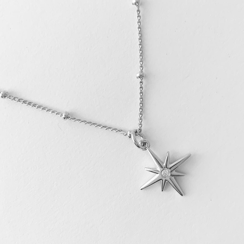 Round Cut Diamond North Star Pendant for Women - Doozy Diamonds