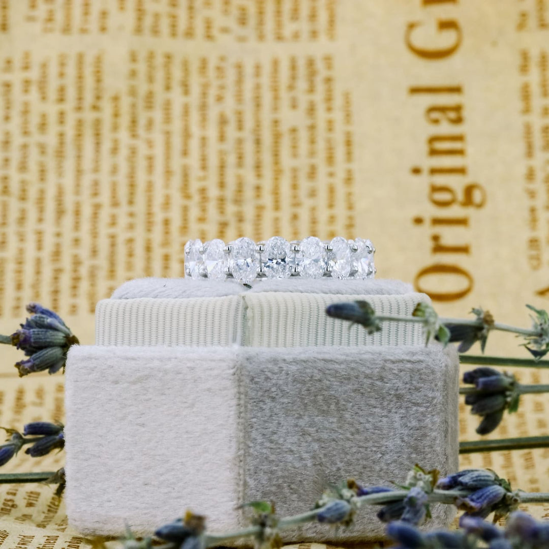 Oval DE - VS1 Lab Grown Diamond Full Eternity Wedding Band - Doozy Diamonds