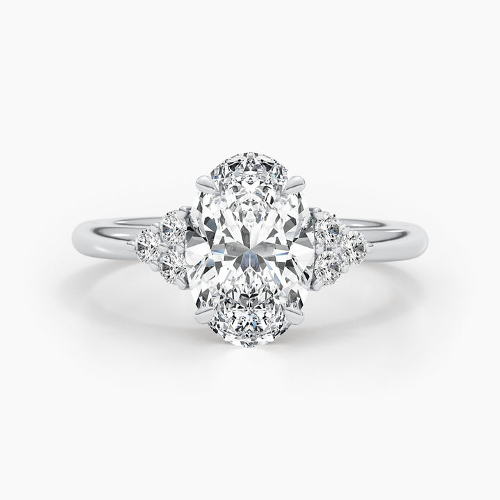 Shop oval cluster lab grown diamond engagement ring