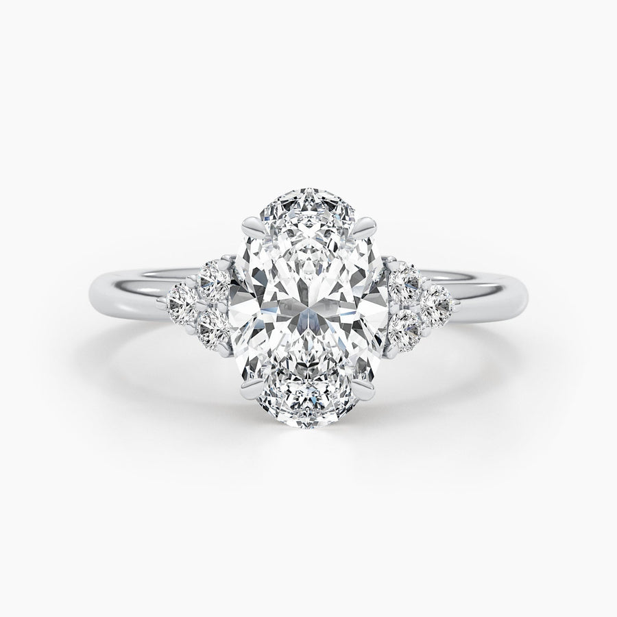Shop oval cluster lab grown diamond engagement ring