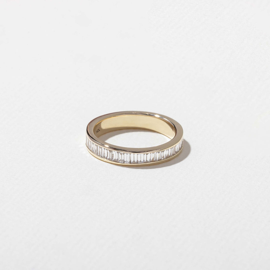 1.50CT Oval E - VS Lab Grown Bypass Diamond Ring With Baguette Eternity Band - Doozy Diamonds
