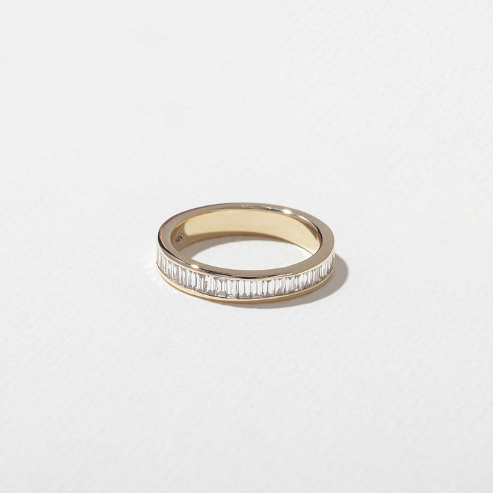 1.50CT Oval E - VS Lab Grown Bypass Diamond Ring With Baguette Eternity Band - Doozy Diamonds
