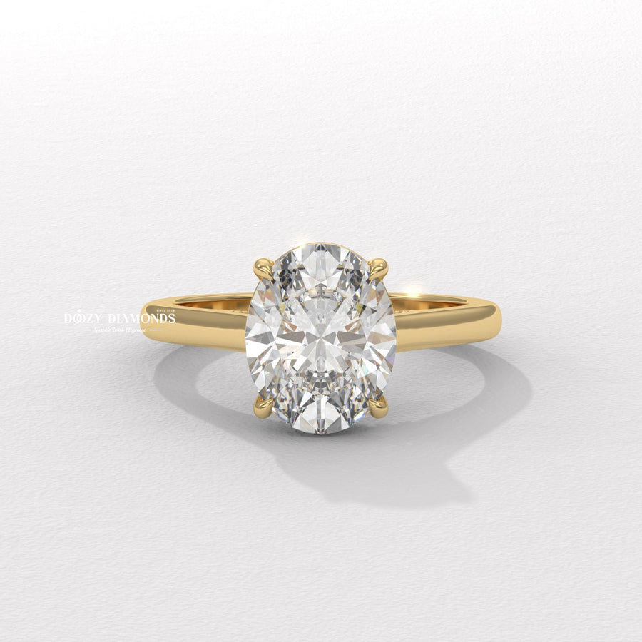 Buy oval solitaire lab grown diamond engagement ring online