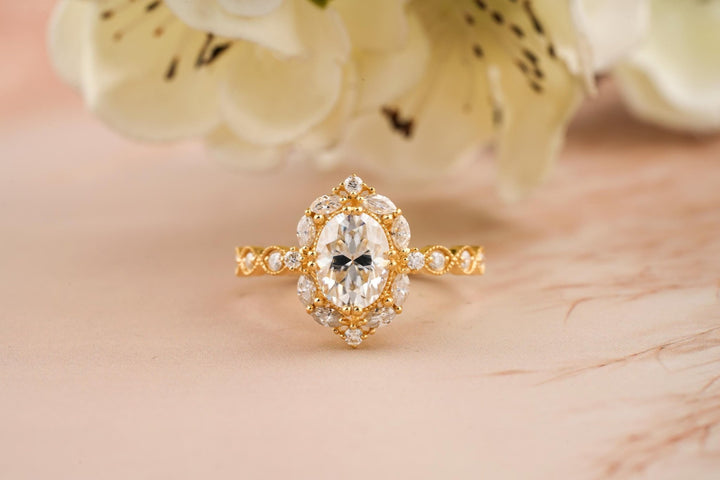 1.50CT oval cut vintage engagement ring available to buy now