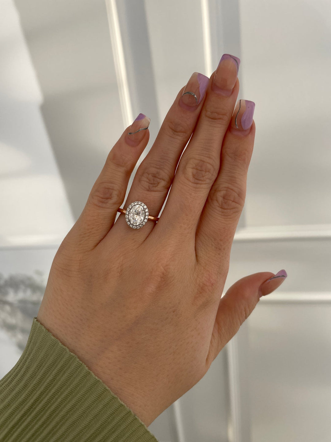 1.25 - 3.25 CT Oval Cut Lab Grown Diamond Halo Engagement Ring - Doozy Diamonds