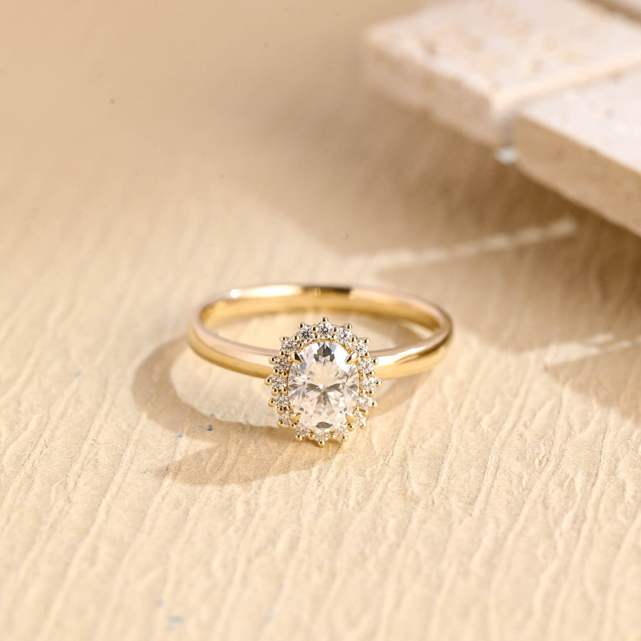 Buy 1.0CT oval solitaire lab grown diamond engagement ring online