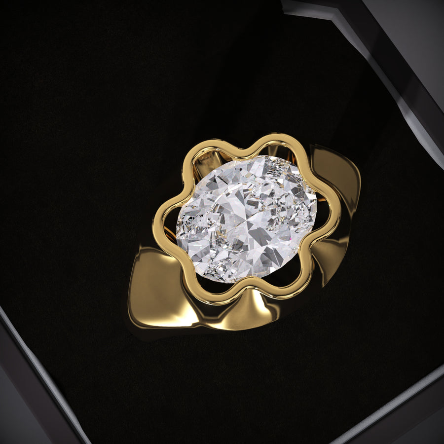 Shop oval dome lab grown diamond engagement ring