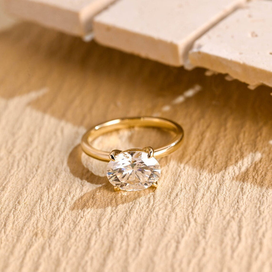 Buy 1.50CT oval east west lab grown diamond engagement ring online