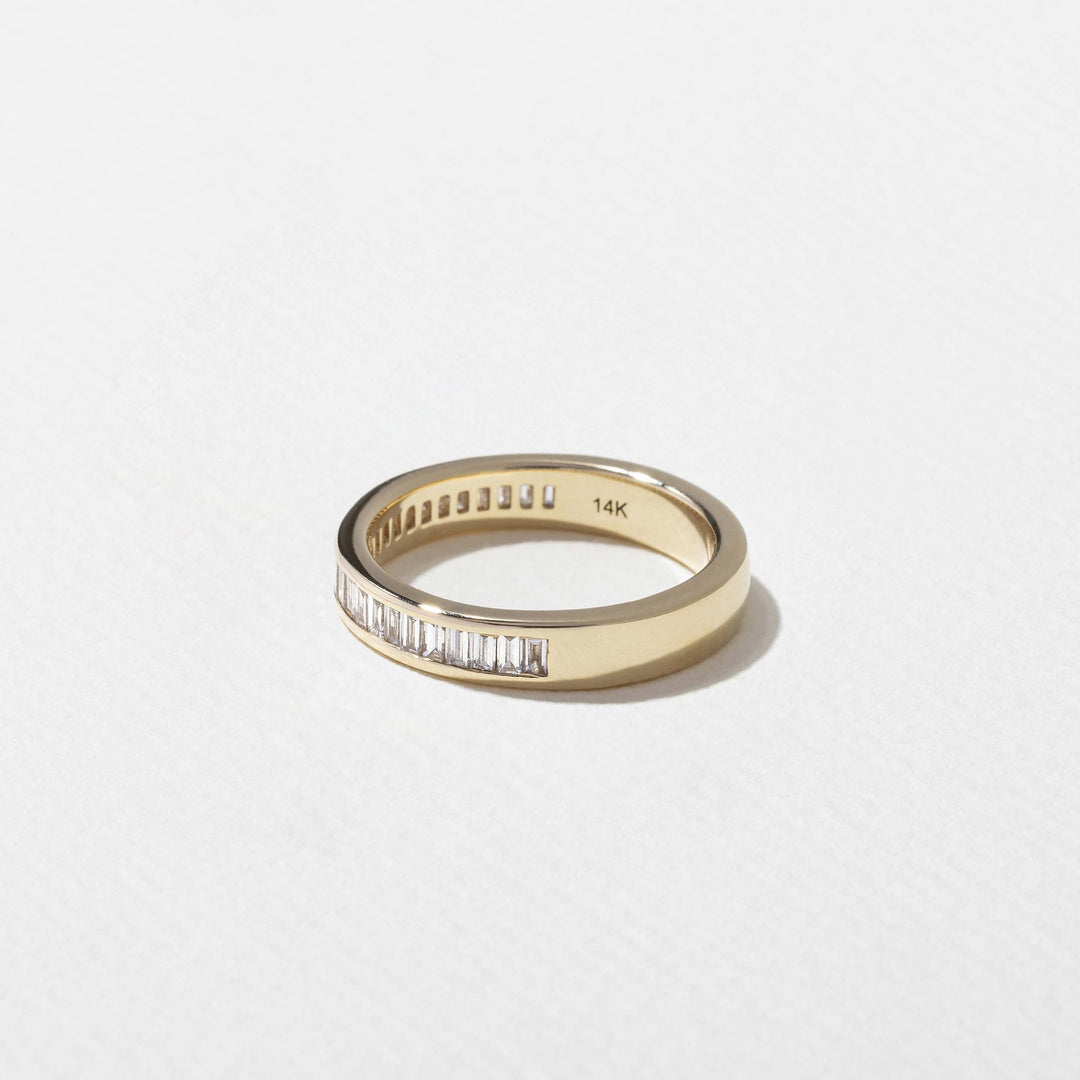 1.50CT Oval E - VS Lab Grown Bypass Diamond Ring With Baguette Eternity Band - Doozy Diamonds