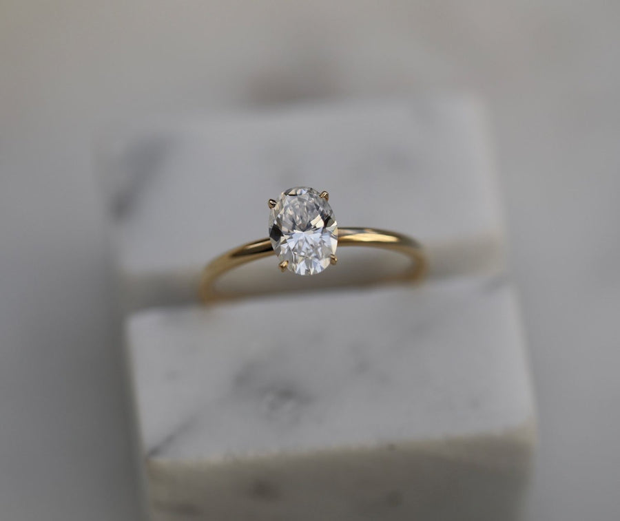 0.91CT oval cut solitaire engagement ring available to buy now
