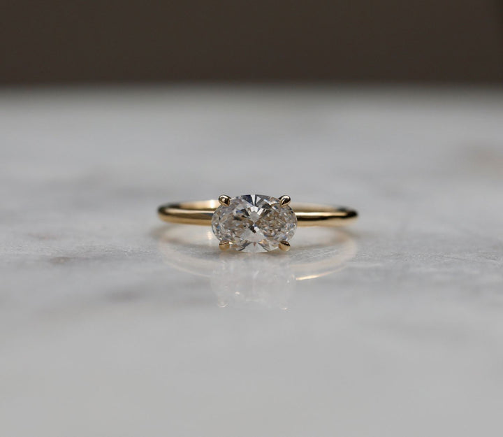 Buy 1.0CT oval solitaire lab grown diamond engagement ring online
