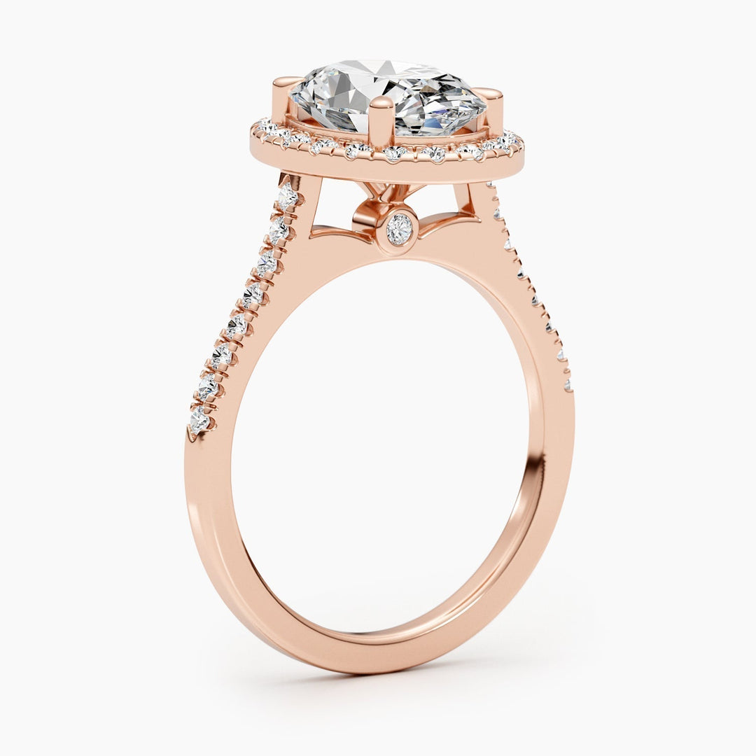 Shop the oval cut pave engagement ring collection online