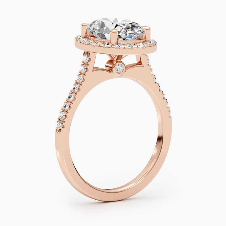Shop the oval cut pave engagement ring collection online