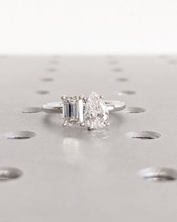 1.0CT pear cut solitaire engagement ring available to buy now