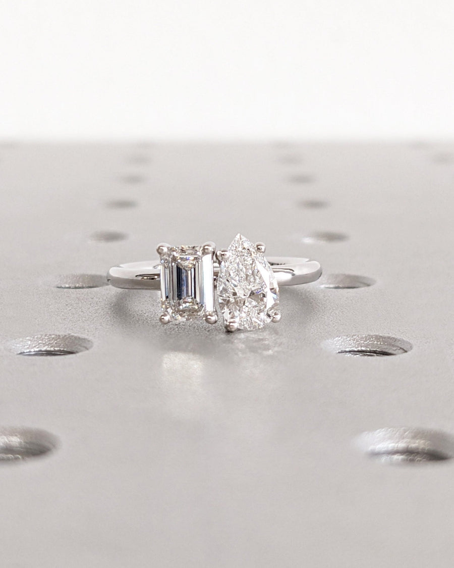 1.0CT pear cut solitaire engagement ring available to buy now