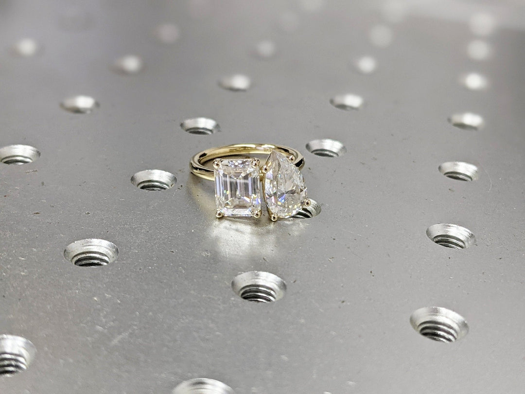 Buy 1.50CT pear solitaire lab grown diamond engagement ring online