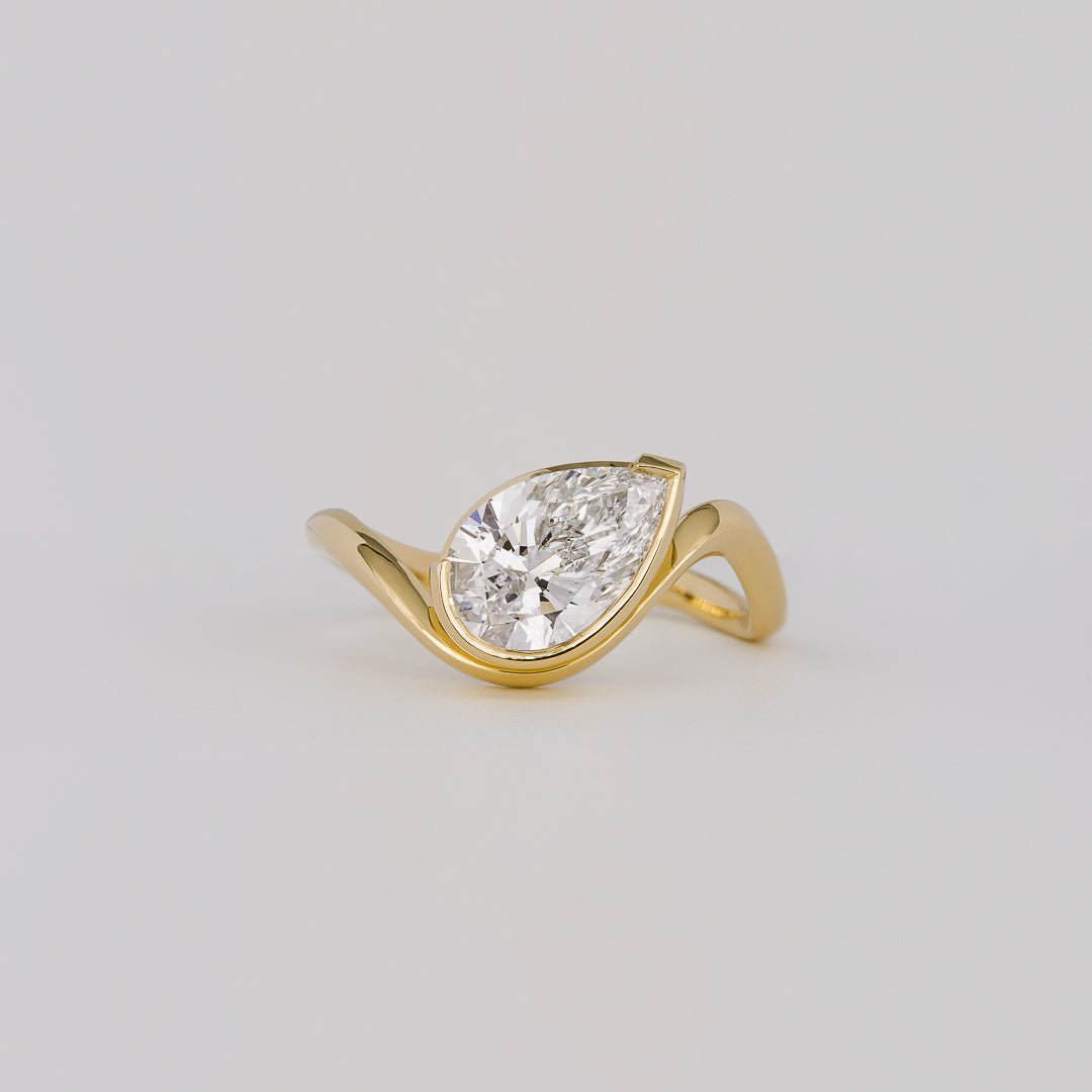 Buy 1.50CT pear solitaire lab grown diamond engagement ring online
