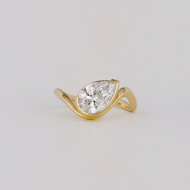 Buy 1.50CT pear solitaire lab grown diamond engagement ring online