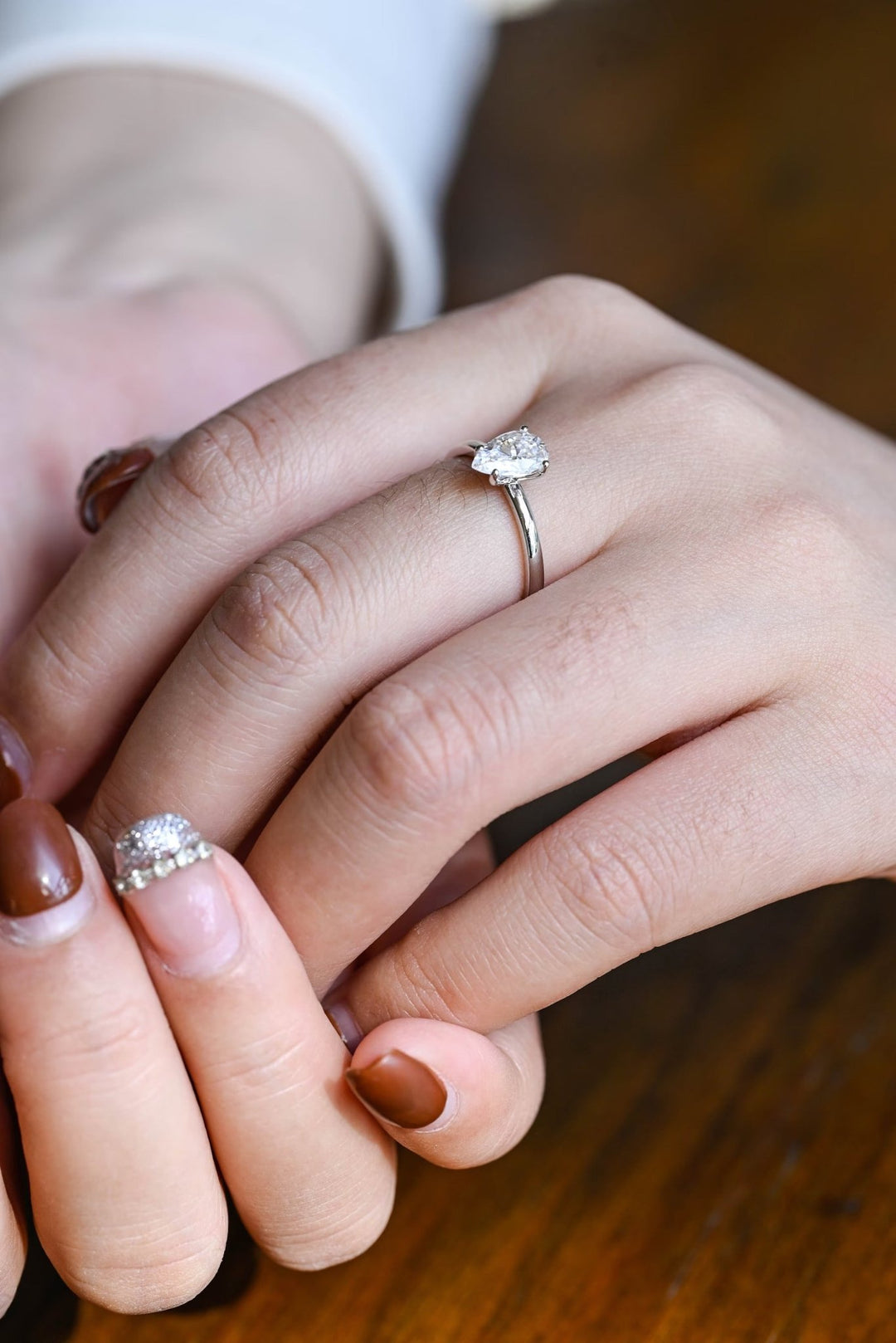 Classic pear solitaire engagement ring crafted for everyday wear