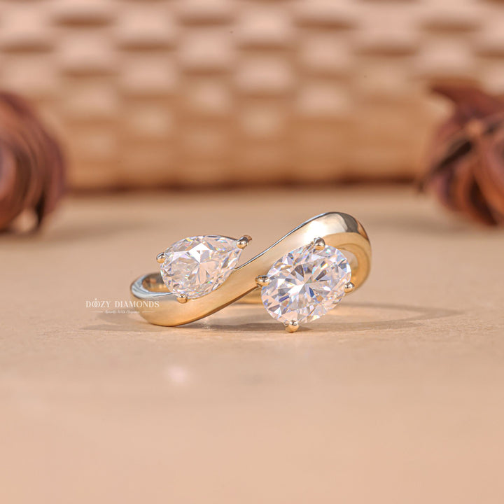 Oval solitaire lab grown diamond engagement ring for sale