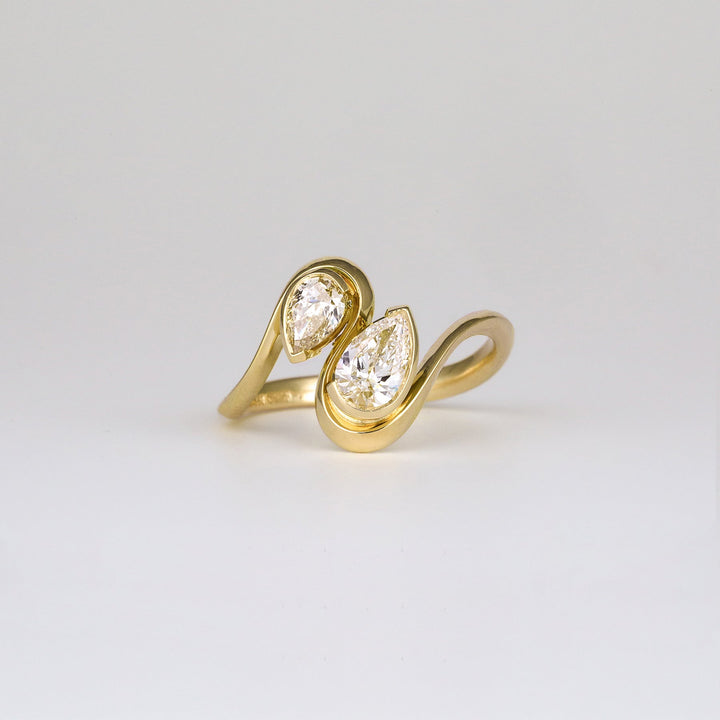 Shop pear solitaire lab grown diamond engagement ring