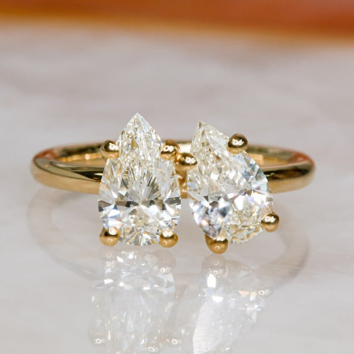 Shop pear solitaire lab grown diamond engagement ring