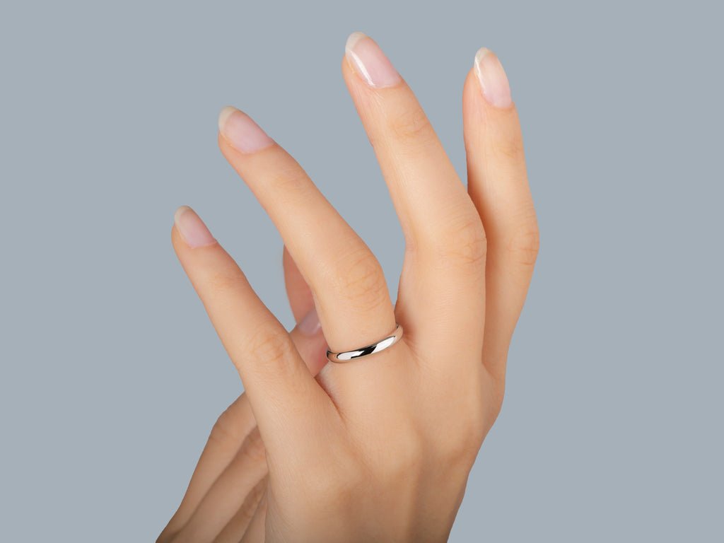 3.0mm Classic Dome Wedding Band Minimalist Wedding Ring - Doozy Diamonds